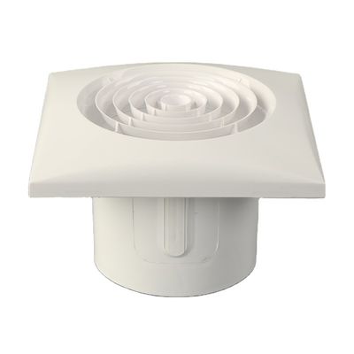28-160 Ventilateur à diffuseur rond en plastique ABS blanc, grille à cône, extracteur d'air pour ventilation