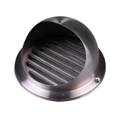 Propre ventilation de masse en acier inoxydable en acier rond extérieur de l'aéroport de ventilation murale avec écran de mouche