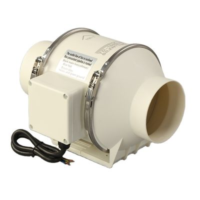 Durée de vie mécanique 3 ans Ventilateur d'extraction en ligne à 2 vitesses à flux mixte pour les systèmes de culture hydroponique