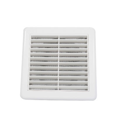 100 mm carrés Grill en plastique blanc PP ductation ventilation extraction ventilateur avec filets d'insectes
