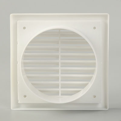 100-200 mm ABS en plastique PC Ventilation électrique Air Gravité Fixée Louvre Square Grille