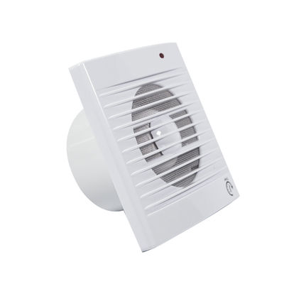 Ventilateur carré de salle de bain et de cuisine avec flux axial et conception de montage mural