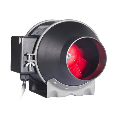 100 ~ 240V Faible bruit Ventilateur à conduit en ligne de 100 mm de 4 pouces avec régulateur de vitesse pour ventilateur hydroponique
