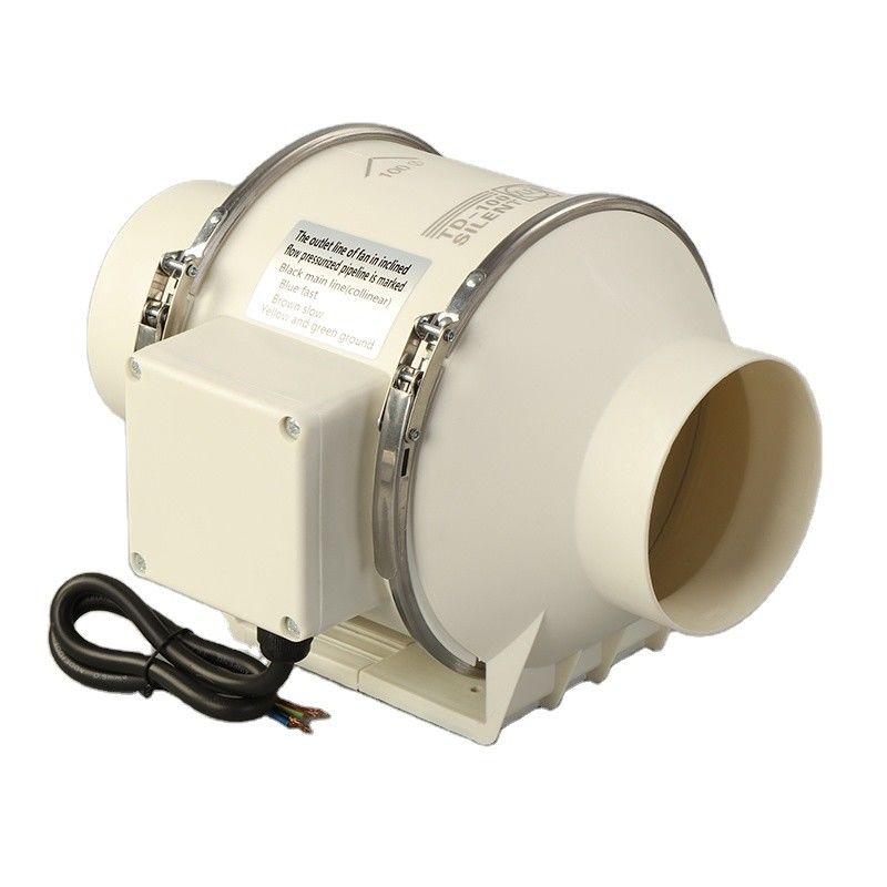 Faible bruit 4' 5' Ventilateur en plastique à conduit en ligne contrôlable Évacuateur Faible bruit 2 niveaux de vitesse