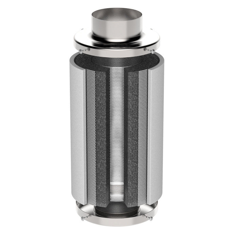 Hydroponie en acier inoxydable Plantes d'intérieur Filtre à air au carbone pour les tentes de culture de 4 à 12 pouces