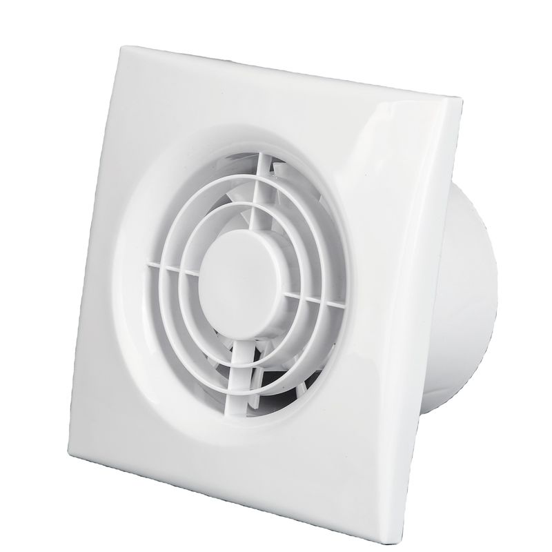 220V salle de bain plafond mural monté Ventilation plastique vitre silencieuse fenêtre avec ventilateur d'extraction d'air LED