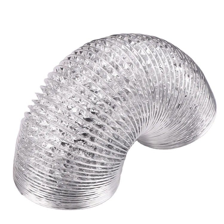 120V de tension en plastique flexible de tuyau en aluminium pour la ventilation à haute température de l'air