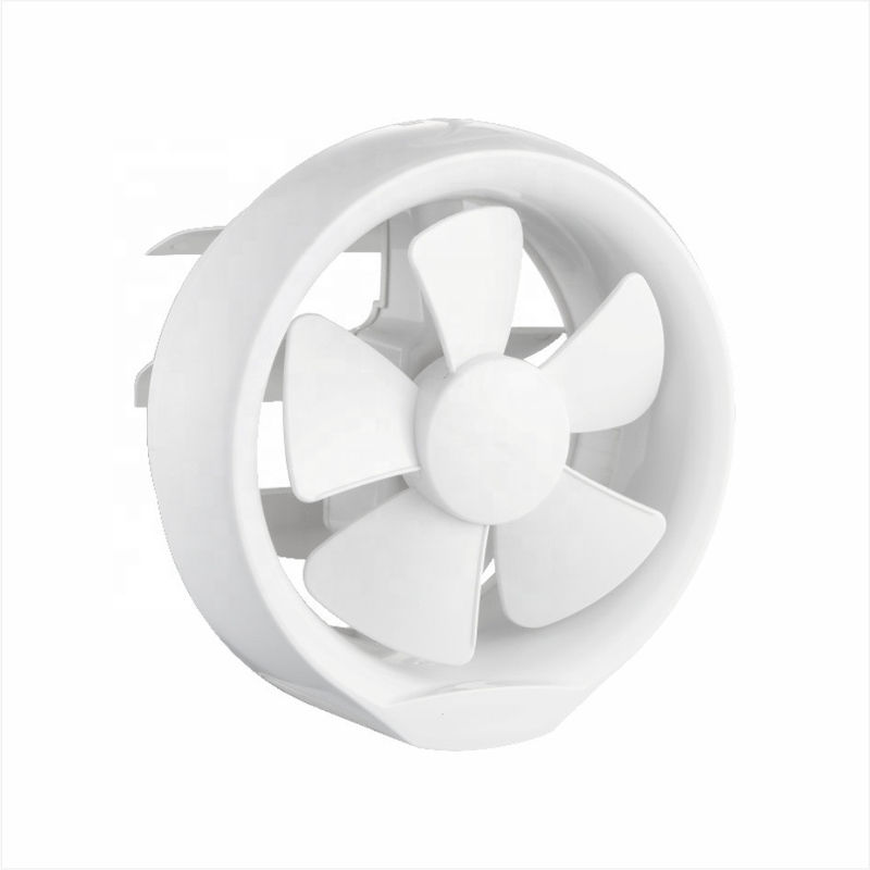 Conception OEM/ODM de salle de bain ronde en plastique avec ventilateur d'échappement à roulement à huile en blanc