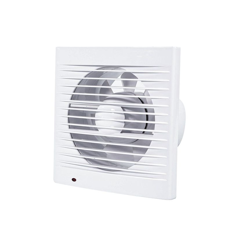 Ventilateur d'échappement de salle de bain en plastique carré monté sur le mur avec réseau de louve et conception de débit axiale