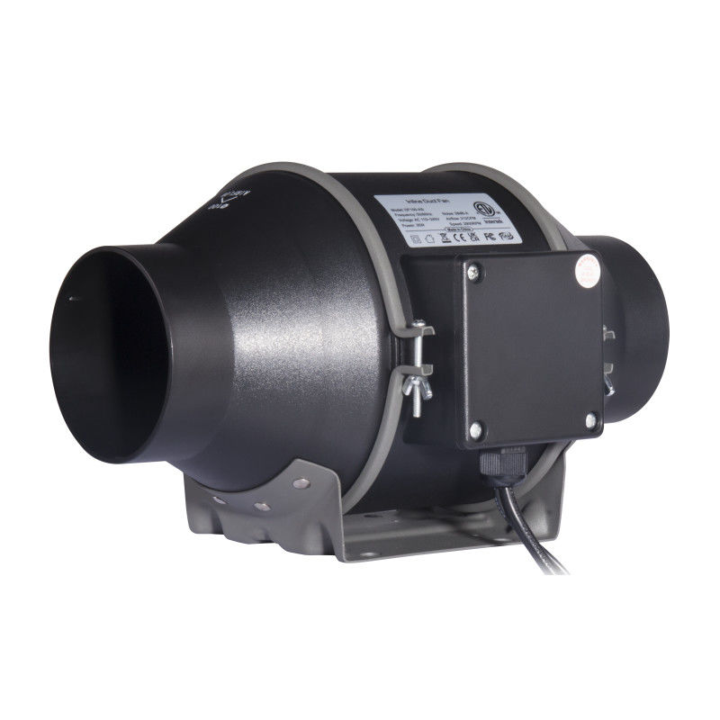 100 ~ 240V Faible bruit Ventilateur à conduit en ligne de 100 mm de 4 pouces avec régulateur de vitesse pour ventilateur hydroponique